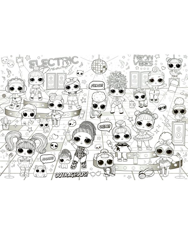 Раскраска L.O.L. SURPRISE! Стильная вечеринка