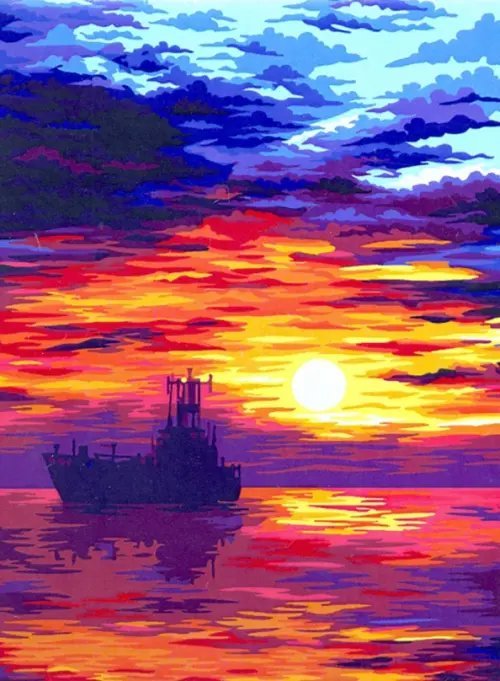 Набор для рисования по номерам. Закат Набор для рисования по номерам. Закат