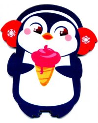 Магнит деревянный "Пингвиненок", 60х70 мм