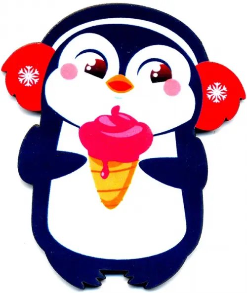 Магнит деревянный "Пингвиненок", 60х70 мм