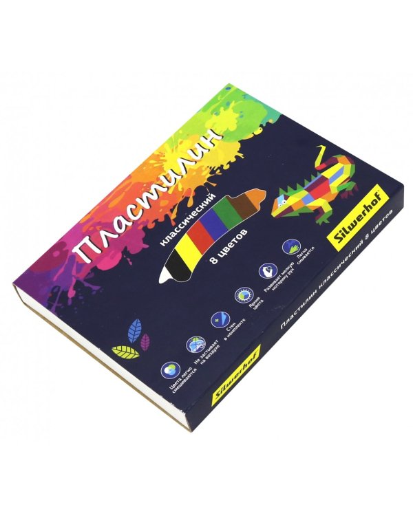 Пластилин Silwerhof "Цветландия", стек, 8 цветов по 20 грамм, арт. 956151-08