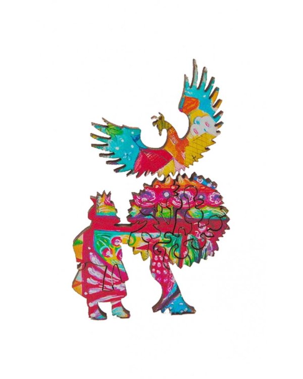 Пазл деревянный. Иван Царевич и серый волк, 120 деталей