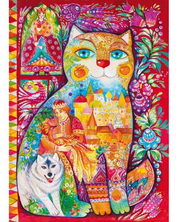 Пазл деревянный. Иван Царевич и серый волк, 120 деталей