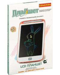 Планшет с жидкокристаллическим экраном, цветные линии, оранжевый
