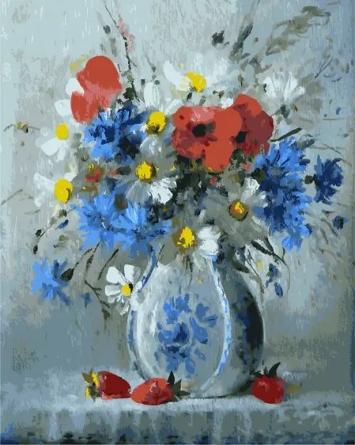 Картина по номерам на подрамнике Color KIT "Букетик полевых цветов", 40х50 см Картина по номерам на подрамнике Color KIT "Букетик полевых цветов", 40х50 см