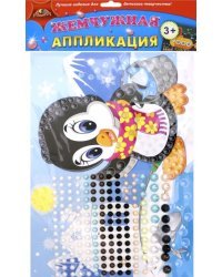 Жемчужная аппликация "Пингвиненок"