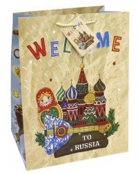 Пакет бумажный "Красная площадь", 26х32,4х12,7 см