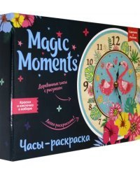 Часы-раскраска. Фламинго