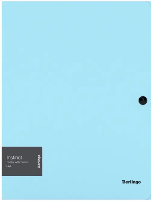 Папка на кнопке "Instinct", А4, 600 мкм, аквамарин