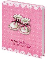 Фотоальбом "Baby shoes" на 200 фото, розовый (391148)