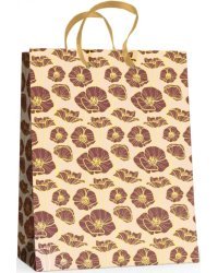 Пакет подарочный &quot;Маки&quot; (17.8x22.5x10.2 см)