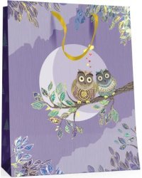 Пакет подарочный &quot;Совы&quot; (26x32.5x13 см)