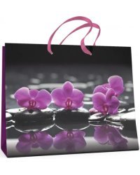 Пакет подарочный &quot;Орхидеи&quot; (32,5x26x13 см)