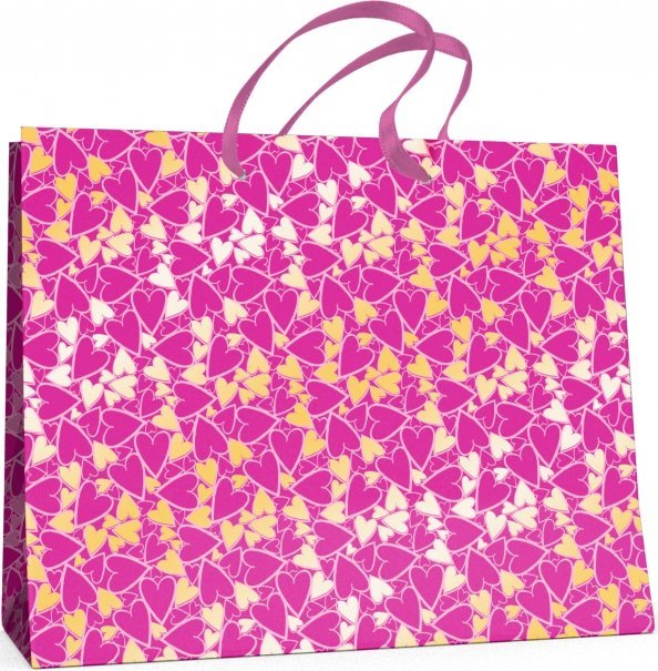 Пакет подарочный "Сердечки" (32,5x26x13 см) Пакет подарочный "Сердечки" (32,5x26x13 см)