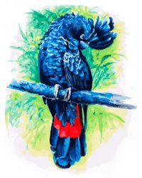 Картина по номерам. Синий попугай, 30x40 см