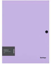 Папка на кнопке "Instinct", А4, 600 мкм, лаванда