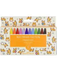 Мелки на масляной основе "Happy Color", 12 цветов