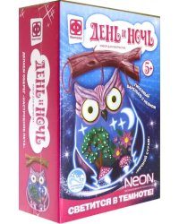 Гипсовый барельеф с неоном. Сова