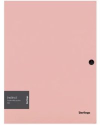 Папка на кнопке "Instinct", А4, 600 мкм, фламинго