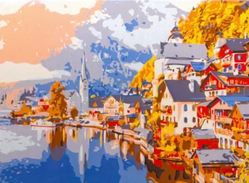 Раскраска на картоне. Прекрасная Австрия Раскраска на картоне. Прекрасная Австрия