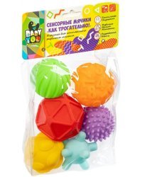 Сенсорные мячики, 6 штук