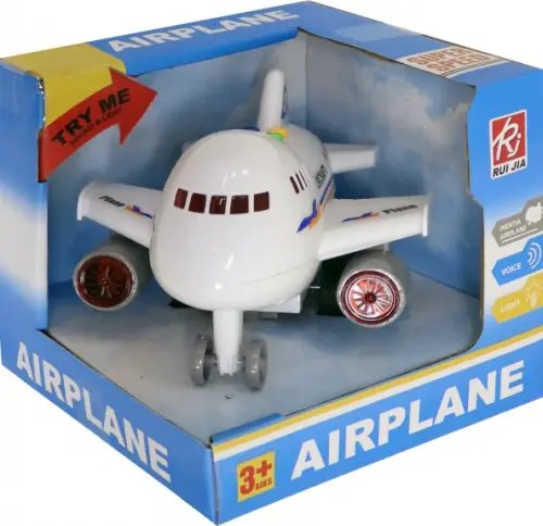 Самолетик инерционный. белый Самолетик инерционный. белый