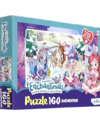 Пазл "Зимний день. Энчантималс", 160 элементов