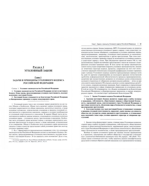 Уголовный кодекс РФ. Общая часть. Историко-филологический и доктринальный (научный) комментарий