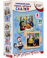 Развивающая игра-пазл "Русские народные сказки", 32 элемента