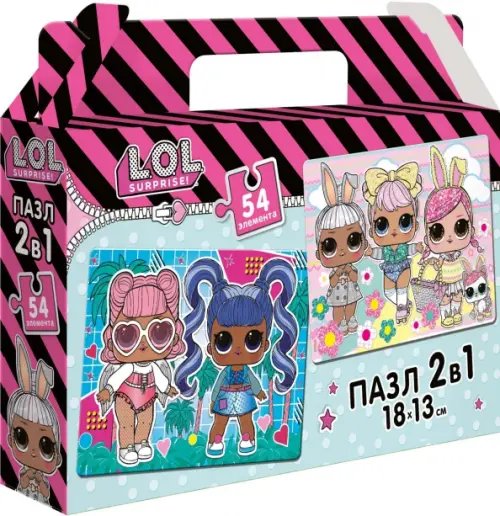 Пазл 2 в 1. LOL, 2 по 54 элемента Пазл 2 в 1. LOL, 2 по 54 элемента