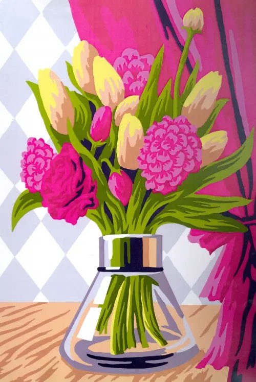 Картина по номерам. Букет в вазе, A3 Картина по номерам. Букет в вазе, A3