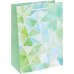 Пакет подарочный "Витраж", зеленый, 18х23х10 см