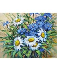 Картина по номерам. Ромашки, на подрамнике, 40х50 см