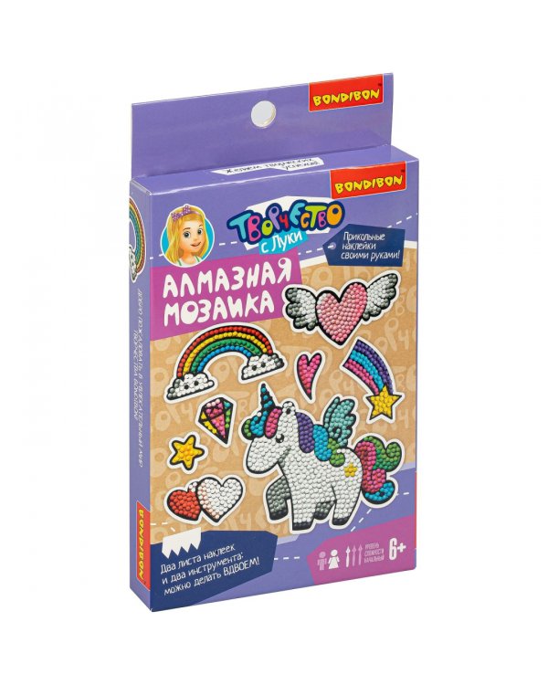 Алмазная мозаика. Наклейки единорог