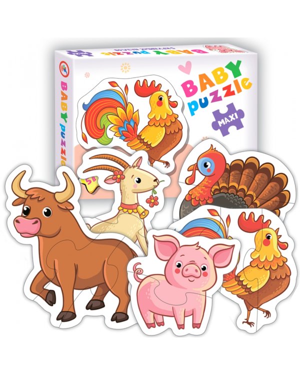 Развивающая мозаика. Baby Puzzle. В деревне