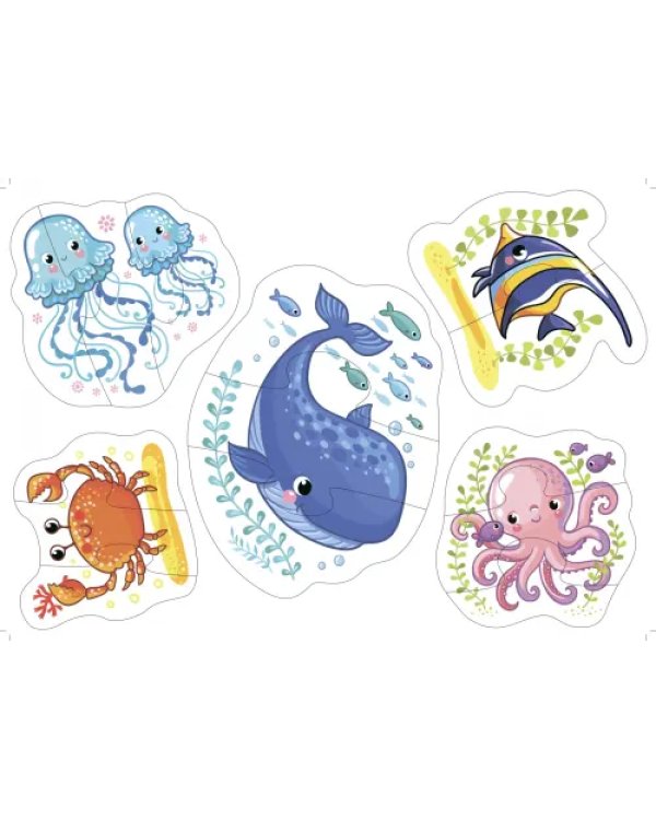 Развивающая мозаика. Baby Puzzle. Морские животные