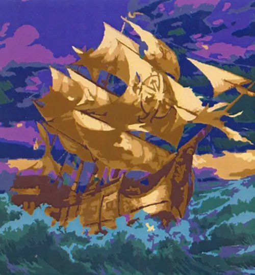 Холст с красками. Корабль и шторм Холст с красками. Корабль и шторм