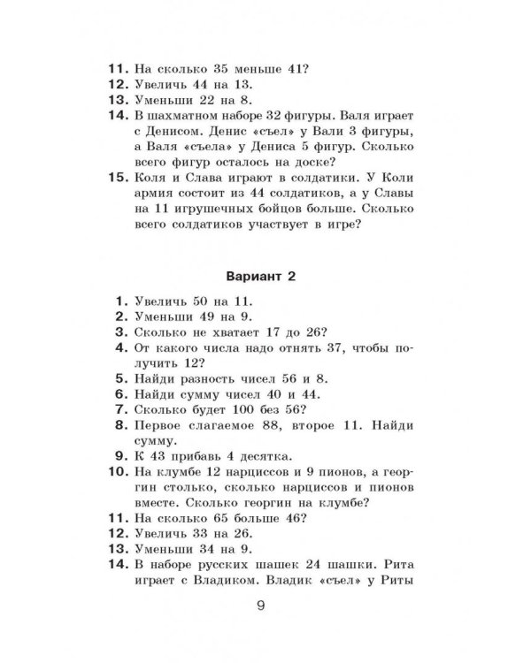 Математические диктанты. 3 классы. Числовые примеры. Все типы задач. Устный счет