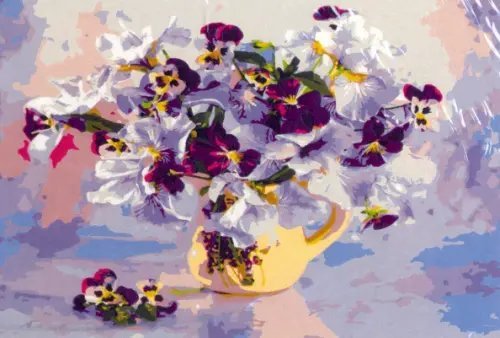 Холст с красками "Палитра. Рисование по номерам. Маленькие цветочки из лужайки", 40х50 см Холст с красками "Палитра. Рисование по номерам. Маленькие цветочки из лужайки", 40х50 см