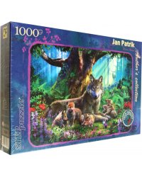Пазл. Лесные волки, 1000 элементов