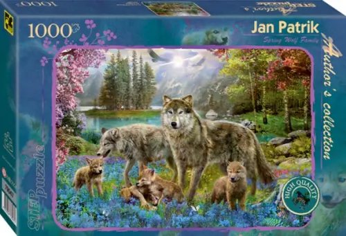 Пазл. Семья волков весной, 1000 элементов Пазл. Семья волков весной, 1000 элементов