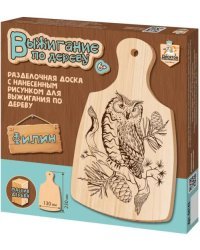 Выжигание по дереву "Разделочная доска. Филин"