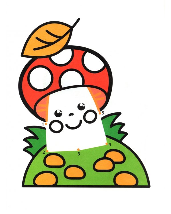 Раскраска по точкам малышам. Для девочек