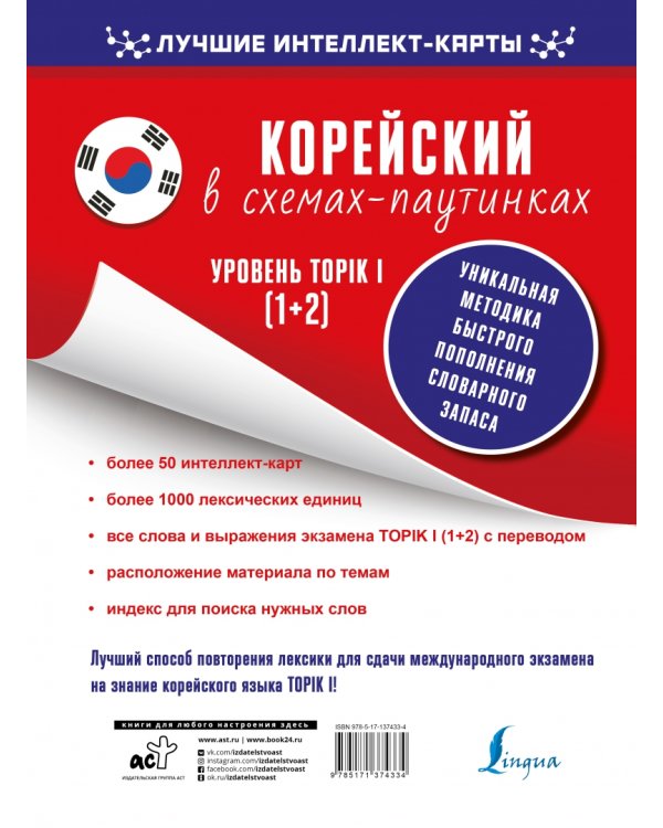 Корейский в схемах-паутинках. Уровень TOPIK I (1+2)
