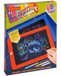 Планшет с экраном для рисования, обучающими карточками и с подсветкой