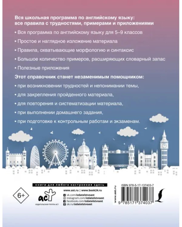 Вся школьная программа по английскому языку. Все правила с трудностями, примерами и приложениями