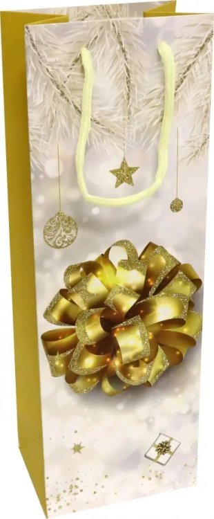 Пакет подарочный "Золотой бант", 12х35х9 см Пакет подарочный "Золотой бант", 12х35х9 см