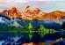 Алмазная мозаика "Горный пейзаж", квадратная, 17x22 см
