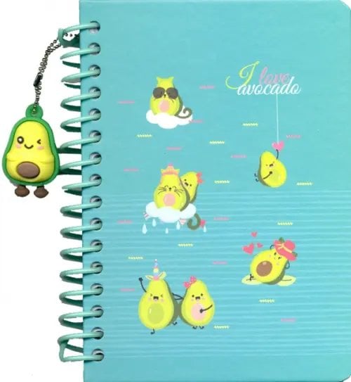 Записная книжка на гребне "Авокадо", А6, 80 листов