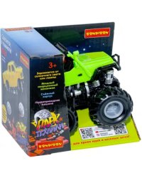 Инерционный джип 4WD со светящимся в темноте корпусом. Парк Техники, зелёный